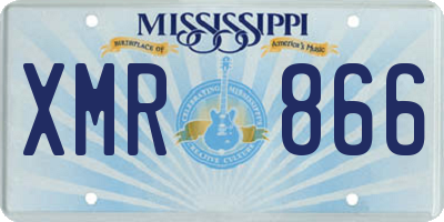 MS license plate XMR866