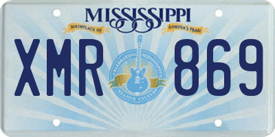 MS license plate XMR869
