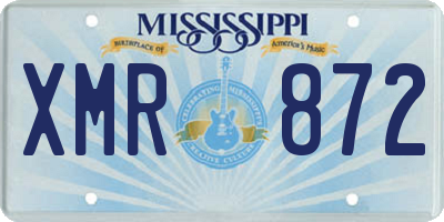 MS license plate XMR872