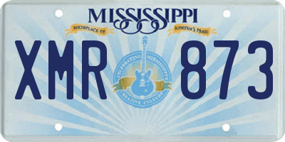 MS license plate XMR873