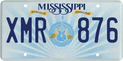 MS license plate XMR876