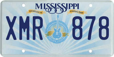 MS license plate XMR878