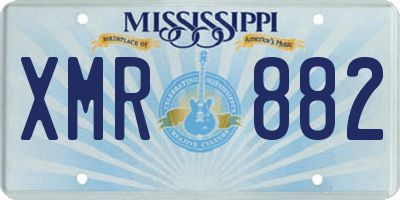 MS license plate XMR882