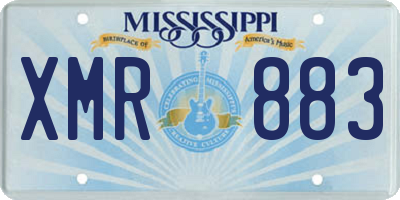 MS license plate XMR883