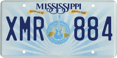 MS license plate XMR884