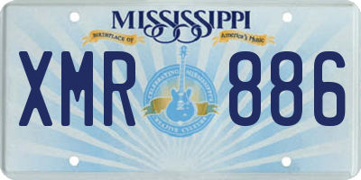 MS license plate XMR886
