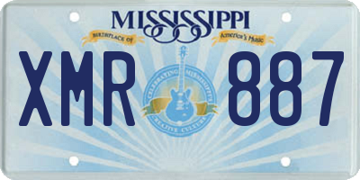 MS license plate XMR887