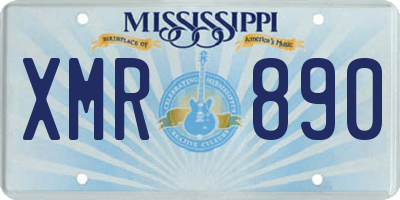 MS license plate XMR890