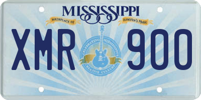 MS license plate XMR900