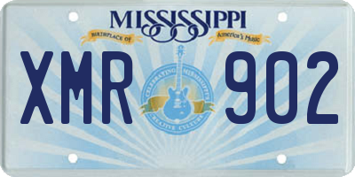 MS license plate XMR902