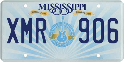 MS license plate XMR906