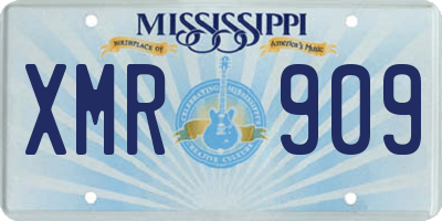 MS license plate XMR909
