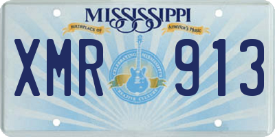 MS license plate XMR913