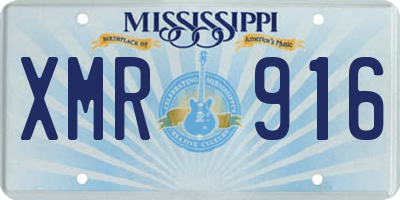 MS license plate XMR916