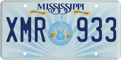 MS license plate XMR933
