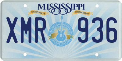 MS license plate XMR936