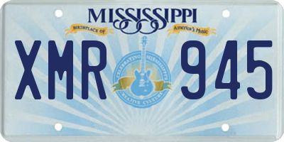 MS license plate XMR945