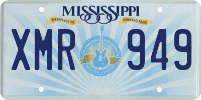 MS license plate XMR949