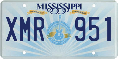 MS license plate XMR951