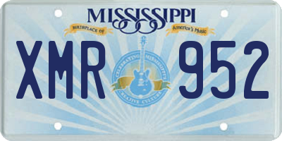 MS license plate XMR952