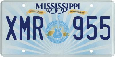MS license plate XMR955