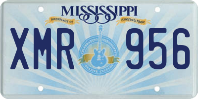 MS license plate XMR956
