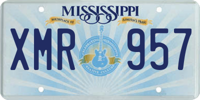 MS license plate XMR957