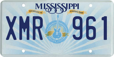 MS license plate XMR961