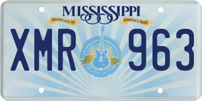 MS license plate XMR963