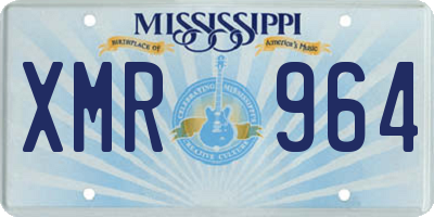 MS license plate XMR964