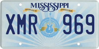MS license plate XMR969