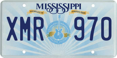 MS license plate XMR970