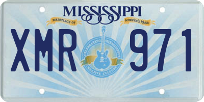MS license plate XMR971