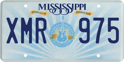 MS license plate XMR975