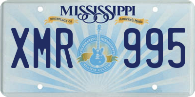 MS license plate XMR995