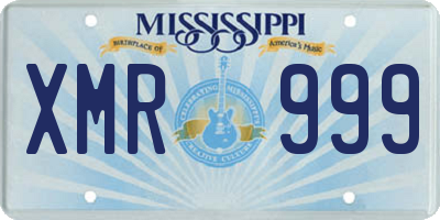MS license plate XMR999