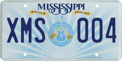 MS license plate XMS004