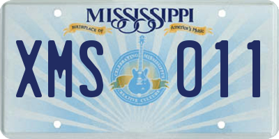 MS license plate XMS011