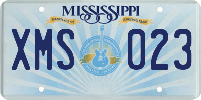 MS license plate XMS023