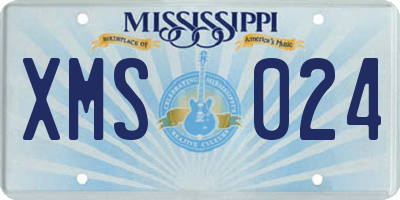 MS license plate XMS024
