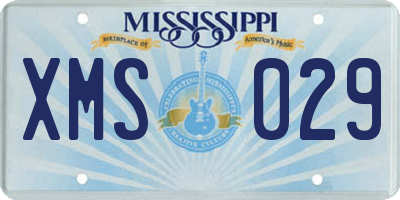MS license plate XMS029