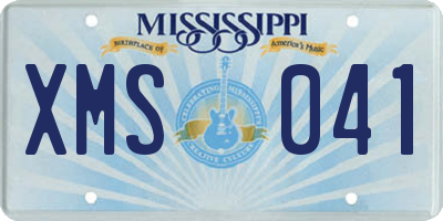 MS license plate XMS041