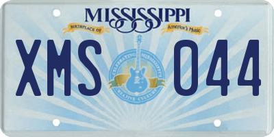MS license plate XMS044