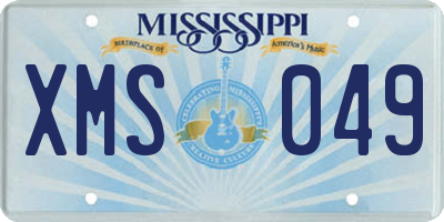 MS license plate XMS049