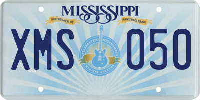 MS license plate XMS050