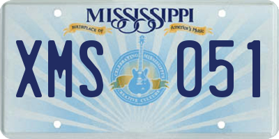 MS license plate XMS051