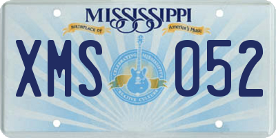 MS license plate XMS052
