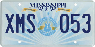MS license plate XMS053
