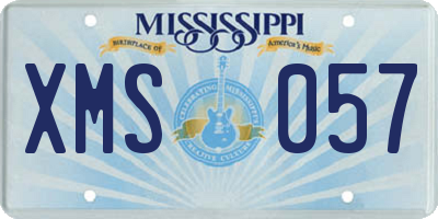 MS license plate XMS057