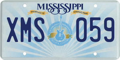 MS license plate XMS059